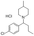 1-(1-(p-Chlorophenyl)butyl)-4-methylpiperidine hydrochloride Structure