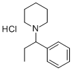 1-Phenylpropylpiperidine hydrochloride 结构式