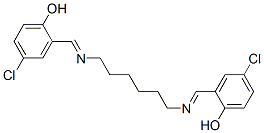 2,2'-[1,6-Hexanediylbis(nitrilomethylidyne)]bis(4-chlorophenol) 结构式
