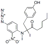 hexanoyldiiodo-N-(4-azido-2-nitrophenyl)tyramine Structure