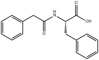 N-(PHENYLACETYL)-L-PHENYLALANINE, 738-75-0, 结构式