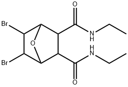 5,6-ジブロモ-N,N'-ジエチル-7-オキサビシクロ[2.2.1]ヘプタン-2,3-ジカルボアミド 化学構造式