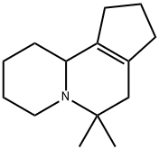 1,2,3,4,6,7,8,9,10,10b-デカヒドロ-6,6-ジメチルシクロペンタ[a]キノリジン 化学構造式