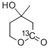 DL-甲瓦龙酸-1-13C 内酯, 73834-54-5, 结构式