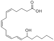 (5Z,8Z,11Z,14Z)-15-ヒドロキシ-5,8,11,14-イコサテトラエン酸 化学構造式
