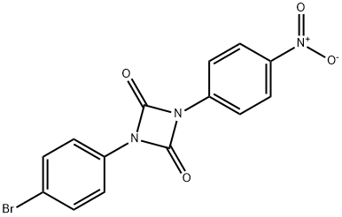 1-(p-Bromophenyl)-3-(p-nitrophenyl)-2,4-uretidinedione Structure