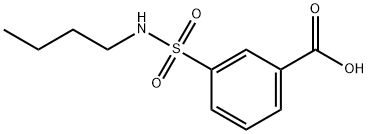 3-(N-丁基氨磺酰基)苯甲酸, 7385-16-2, 结构式