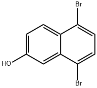 5,8-ジブロモ-2-ナフトール 化学構造式
