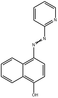 4-(2-吡啶基二氮烯基)-1-萘酚, 7385-98-0, 结构式