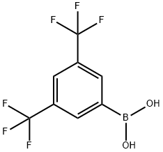 3,5-ビス(トリフルオロメチル)フェニルボロン酸 化学構造式
