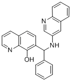 7-[α-(3-キノリルアミノ)ベンジル]-8-キノリノール 化学構造式