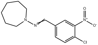 Hexahydro-1-(4-chloro-3-nitrobenzylideneamino)-1H-azepine 结构式