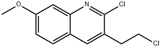2-クロロ-3-(2-クロロエチル)-7-メトキシキノリン 化学構造式