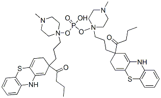 bis[1-[3-[2-(1-oxobutyl)-10H-phenothiazin-2-yl]propyl]-4-methylpiperazin-1-yl] phosphate Struktur