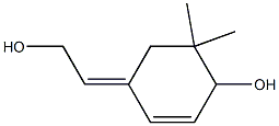 (+)-4-[(E)-2-Hydroxyethylidene]-6,6-dimethyl-2-cyclohexene-1-ol Structure