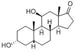 3α,11β-ジヒドロキシ-5β-アンドロスタン-17-オン 化学構造式