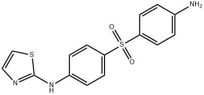 p-アミノフェニル[p-(2-チアゾリルアミノ)フェニル]スルホン 化学構造式