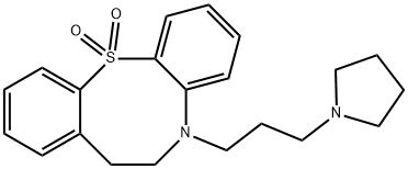 6,7-Dihydro-5-(3-pyrrolizinopropyl)-5H-dibenzo[b,g][1,4]thiazocine 12,12-dioxide Structure