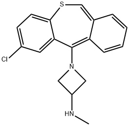 2-Chloro-11-(3-methylamino-1-azetidinyl)dibenzo[b,e]thiepin Structure