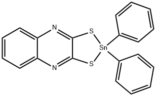 (2,3-Quinoxalinyldithio)diphenyltin Structure