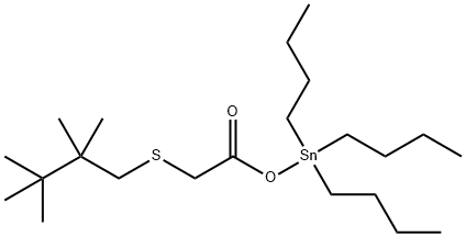 Tributyl[[[(2,2,3,3-tetramethylbutyl)thio]acetyl]oxy]stannane Structure