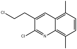 2-CHLORO-3-(2-CHLOROETHYL)-5,8-DIMETHYLQUINOLINE Structure