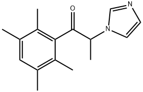 2-imidazol-1-yl-1-(2,3,5,6-tetramethylphenyl)propan-1-one Struktur