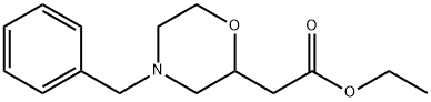 2-(4-ベンジルモルホリン-2-イル)酢酸エチル 化学構造式