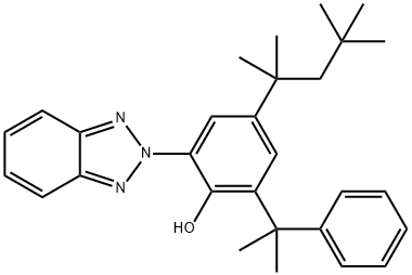 73936-91-1 2-（2H-ベンゾトリアゾール-2-イル）-6-（1-メチル-1-フェニルエチル）-4-（1，1，3，3-テトラメチルブチル）フェノール