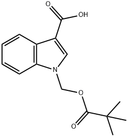 1-(PIVALOYLOXYMETHYL)-1H-INDOLE-3-CARBOXYLIC ACID Struktur