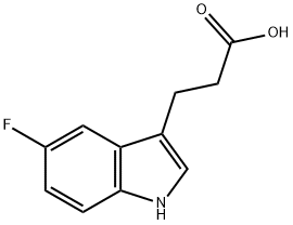 3-(5-氟吲哚-3基)丙酸, 7394-78-7, 结构式