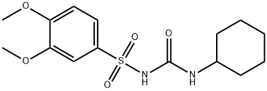 1-Cyclohexyl-3-(3,4-dimethoxyphenylsulfonyl)urea Structure