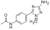 1H-1,2,4-Triazole, 5-(p-acetamidophenyl)-3-amino-, hydrate Structure