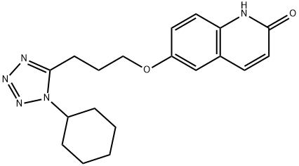 OPC-3930: 6-[3-(1-CYCLOHEXYL-1H-TETRAZOL-5-YL)PROPOXY]-2(1H)-QUINOLINONE,73963-46-9,结构式