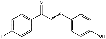 1-(4-フルオロフェニル)-3-(4-ヒドロキシフェニル)-2-プロペン-1-オン 化学構造式