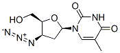 1-[(2R,4R,5S)-4-azido-5-(hydroxymethyl)oxolan-2-yl]-5-methyl-pyrimidine-2,4-dione Struktur