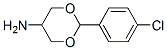 2-(4-クロロフェニル)-1,3-ジオキサン-5-アミン 化学構造式