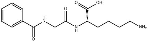 Nα-(N-ベンゾイルグリシル)リシン 化学構造式