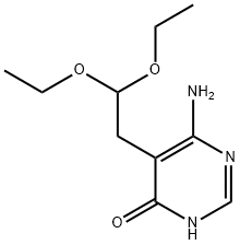 6-氨基-5-(2,2-二乙氧基乙基)-4-羟基嘧啶,7400-06-8,结构式