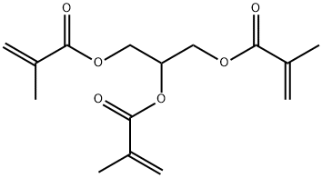 プロパン-1,2,3-トリオールトリメタクリラート 化学構造式
