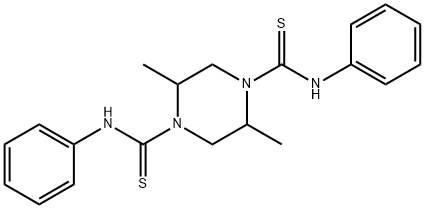 2,5-二甲基-N1,N4-二苯基哌嗪-1,4-双(硫代甲酰胺), 74010-61-0, 结构式
