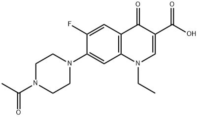 7-(4-ACETYLPIPERAZIN-1-YL)-1-ETHYL-6-FLUORO-4-OXO-1,4-DIHYDROQUINOLINE-3-CARBOXYLIC ACID Structure