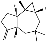 1H-Cycloprop(e)azulene, decahydro-3,3,7b-trimethyl-5-methylene-, (1aS, 4aS,7aR,7bR)- Structure