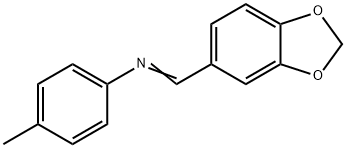 N-(Benzo[1,3]dioxol-5-ylmethylene)-p-tolyl-amine Structure