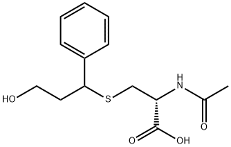 N-acetyl-S-(1-phenyl-3-hydroxypropyl)cysteine Struktur