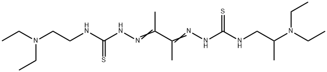 2-[2-[2-[[[2-(Diethylamino)ethyl]amino](thiocarbonyl)]hydrazono]-1-methylpropylidene]-N-[2-(diethylamino)propyl]hydrazinecarbothioamide Structure