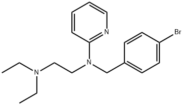 N-(p-ブロモベンジル)-N-(2-ジエチルアミノエチル)-2-ピリジンアミン 化学構造式