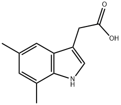1H-Indole-3-aceticacid,5,7-dimethyl-(9CI) Structure