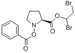 2-Pyrrolidinecarboxylic acid, 1-hydroxy-, 1,2-dibromoethyl ester, benz oate, L- Structure