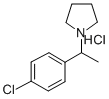(p-Chloro-alpha-methylbenzyl)pyrrolidine hydrochloride Structure